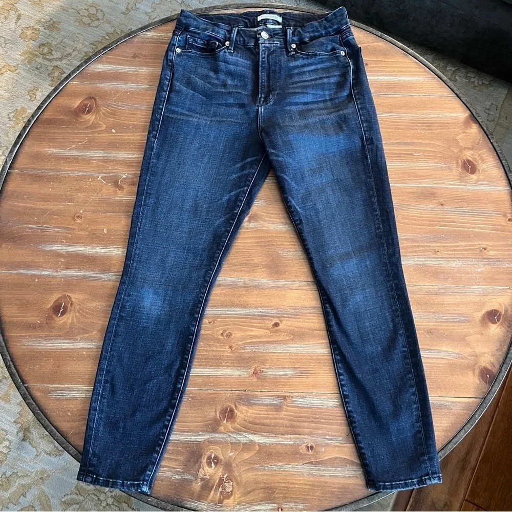 Good American Good Waist Crop Dark Wash 4/27